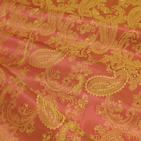 Paisley Jacquard Lining Dark Orange