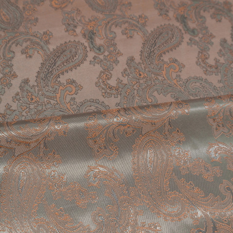 Paisley Jacquard Lining Cedar and Gingerbread